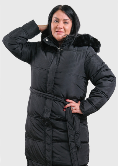 Mircea черная куртка Большого Размера с поясом