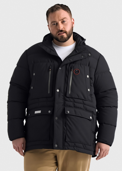 Elner Plus Size black men's jacket 