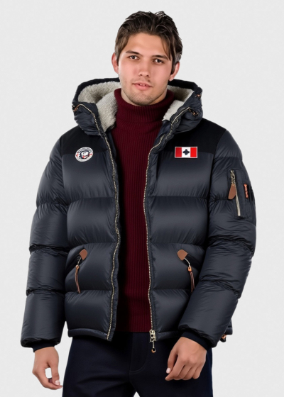 Esad melna īsa jaka ar kapuci