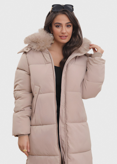 Demetria beige women's jacket