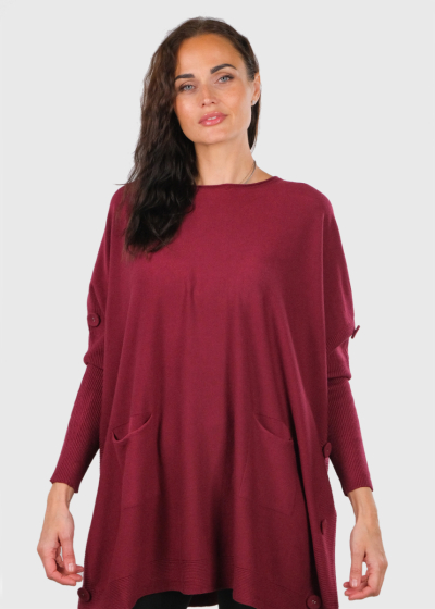 Ariana bordo sweater with pockets