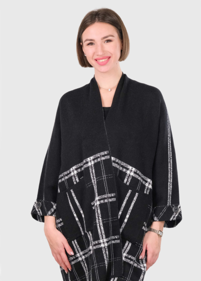 Bella black cardigan with pockets