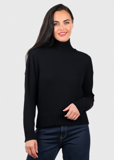 Arlanda black high neck sweater