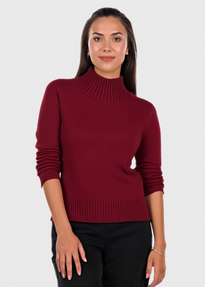Arlanda red high neck sweater