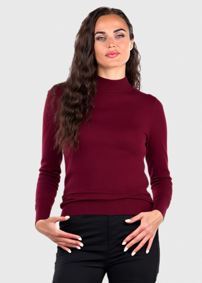 Gilberta bordo high neck turtleneck