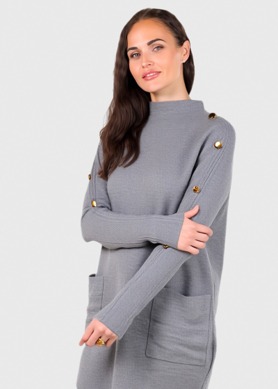 Cammie grey longline sweater