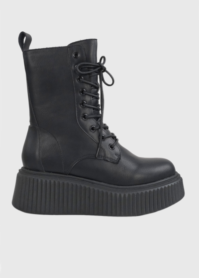 Cathy black high-soled boots