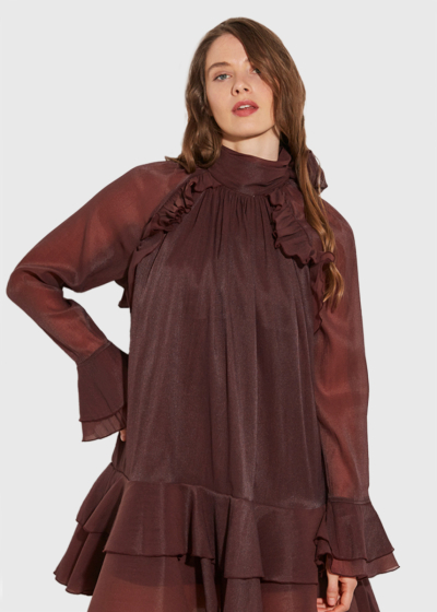 Whitney short frill dress