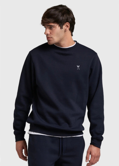 Aleko dark blue one color sweatshirt 