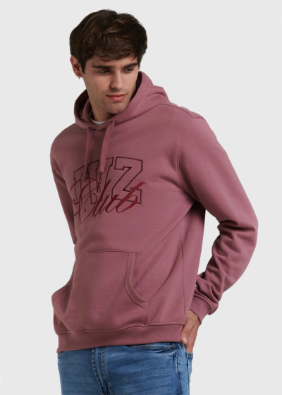 Aurel pink hoodie with pockets