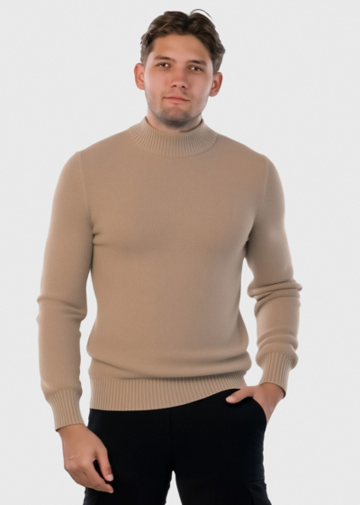 Autis beige high neck sweater