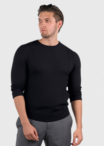 Akif black men's sweater
