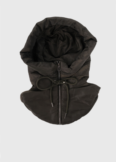 Virginia khaki hooded scarf