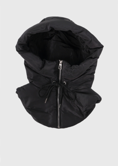 Virginia black hooded scarf