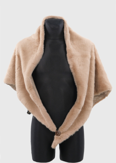 Vivienne beige faux fur scarf