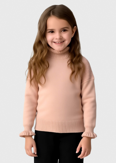 Teresa pink high neck sweater