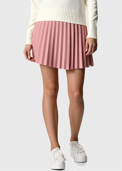 Telly pink pleated skirt