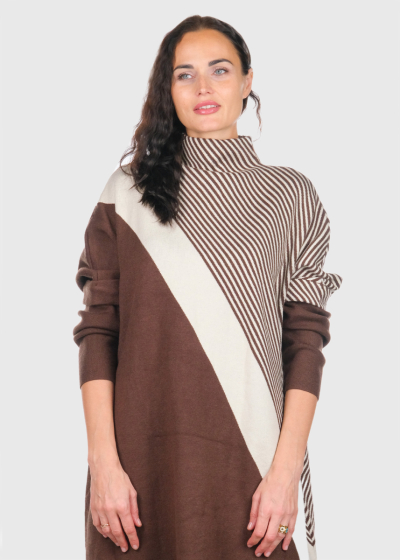 Rose платье-свитер с высоким воротом