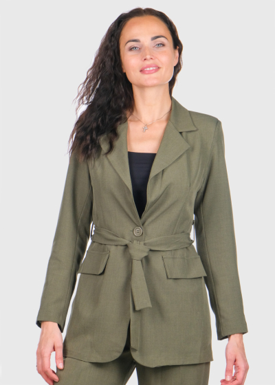 Ray green blazer with belt