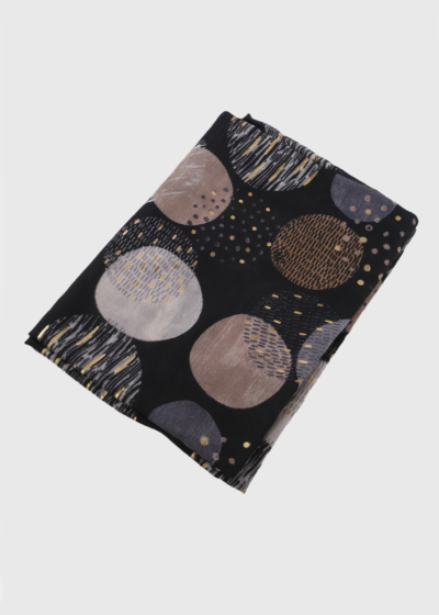 May black printed scarf