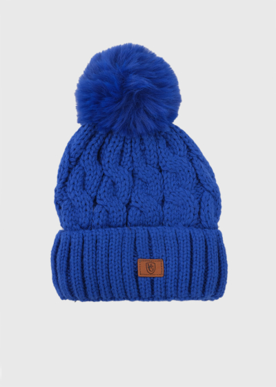 Stef blue pom pom hat