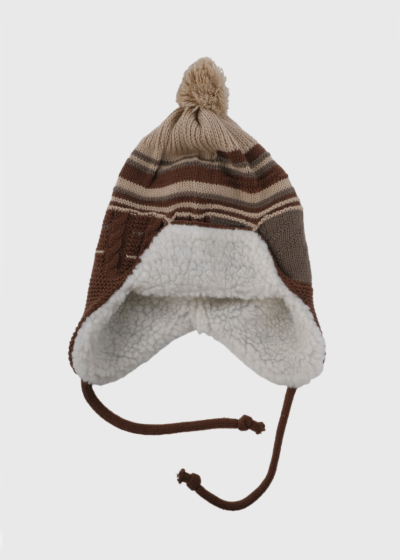 Ruan brown pom pom hat