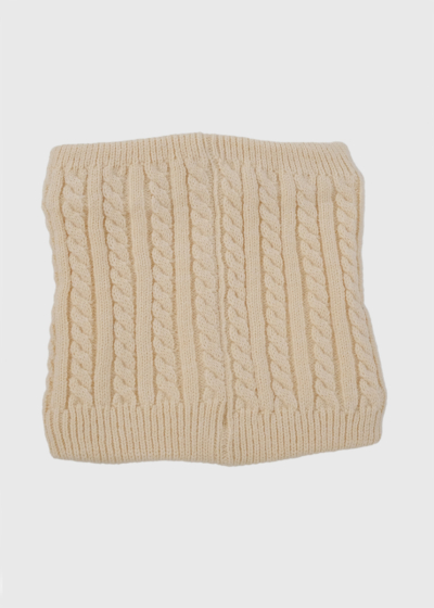 Madi beige knitted infinity scarf