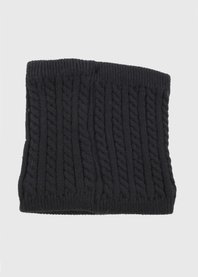 Madi black knitted infinity scarf