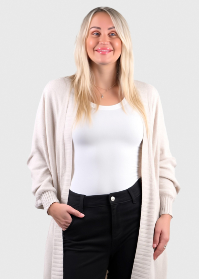 Audrie light beige warm cardigan