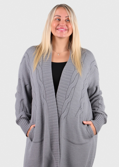Audrie grey warm cardigan