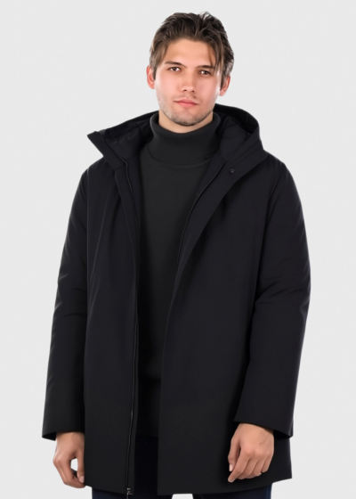 Metin black jacket with hood