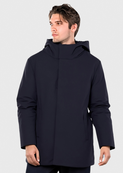 Metin dark blue jacket with hood