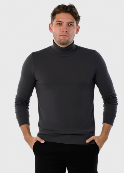 Miron dark grey turtleneck