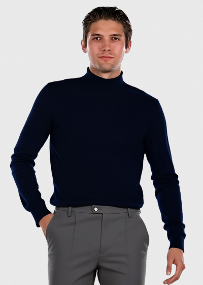 Miron dark blue turtleneck