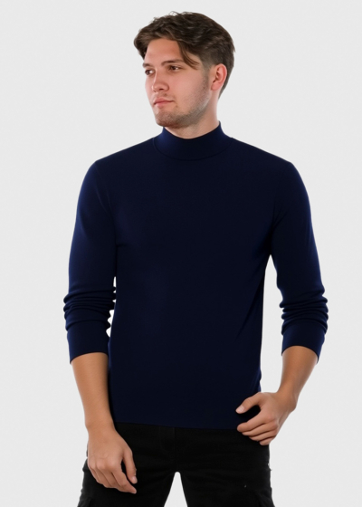 Eoghan dark blue high neck turtleneck