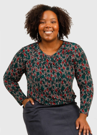 Izzy Plus Size printed blouse