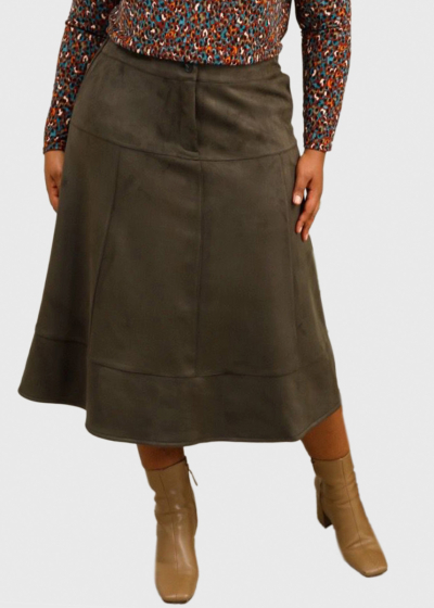 Gabrielle Plus Size khaki skirt