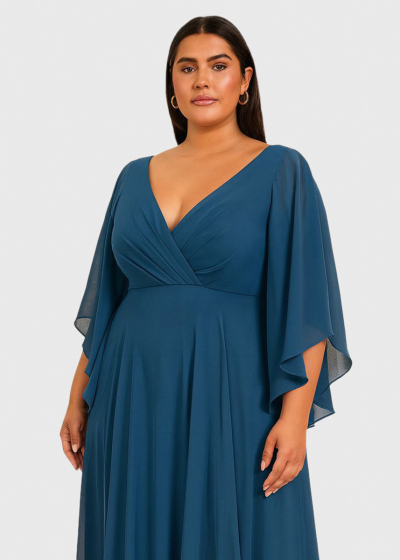 Elle Plus Size long evening dress