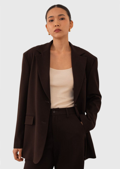 Arika brown oversized blazer