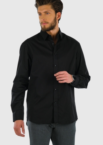 Slim Fit  black shirt