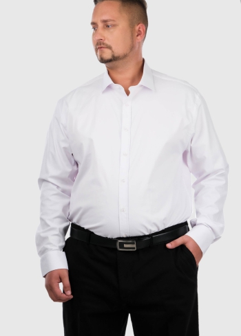 Regular Fit Lielo izmēru balts vīrie&scaron;u krekls