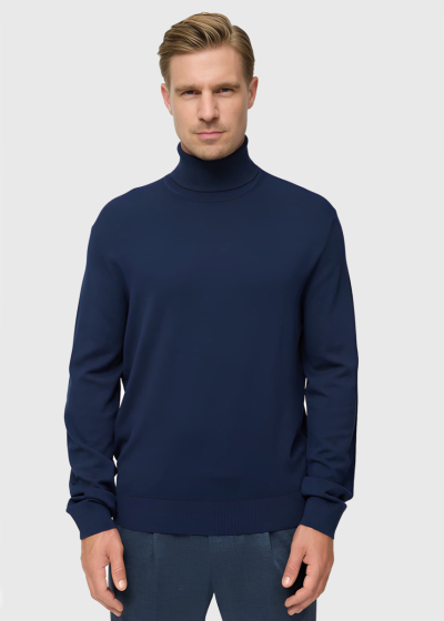 Marten dark blue high neck turtleneck