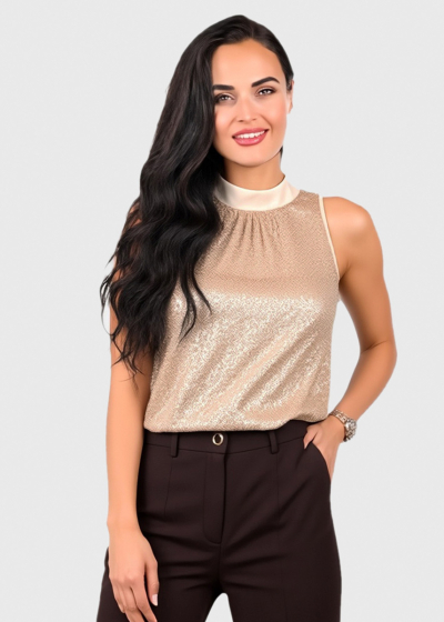Josie gold top with sequins
