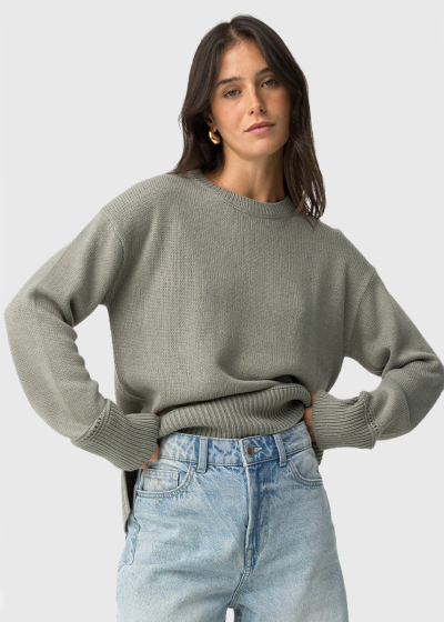 Green womens sweater