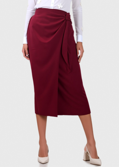 Juliett bordo wrap skirt
