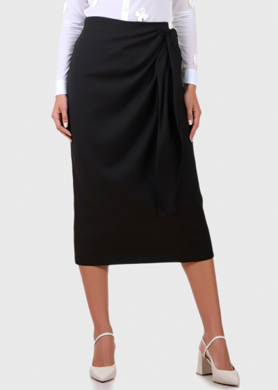 Juliett black wrap skirt