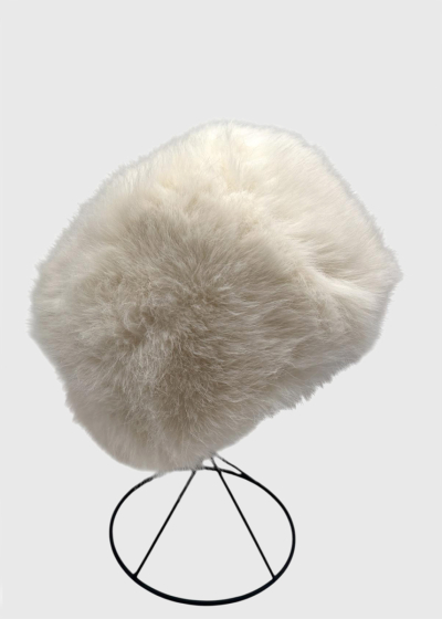 Kim white faux fur hat