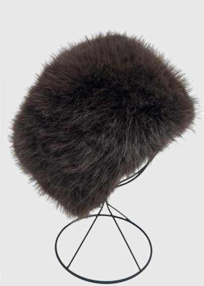 Kim brown faux fur hat