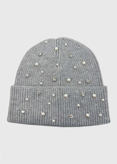 Laurie grey hat with pearls