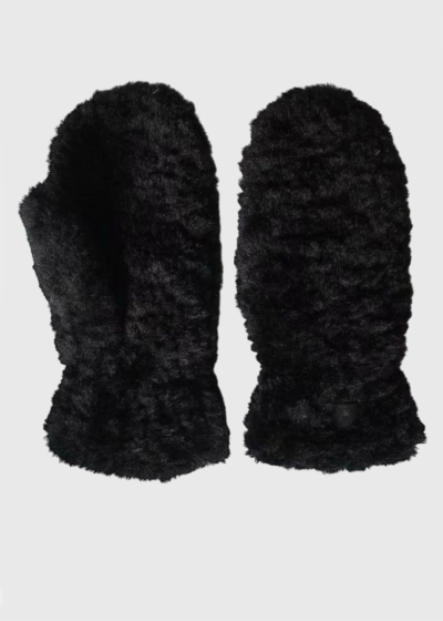 Lilli black faux fur gloves